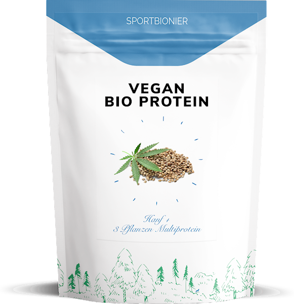 Sportbionier Veganes Bio Hanfprotein (+ Erbsen- & Reisprotein)